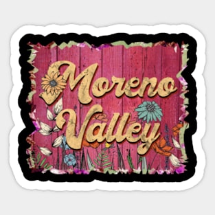 Classic Valley Personalized Flowers Proud Name Sticker